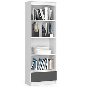 ÉTAGÈRE R60 1SZ 4P CLP PK BLANC / GRIS