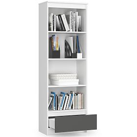 ÉTAGÈRE R60 1SZ 4P CLP PK BLANC / GRIS
