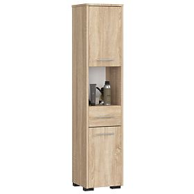 ÉTAGÈRE SALLE DE BAIN FIN COLONNE 30 2D 1SZ 1W 140cm PK SONOMA