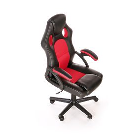 Fauteuil de bureau BERKEL noir-rouge (1p=1 pièce), Halmar