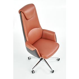 Fauteuil de bureau CALVANO marron foncé / marron clair, Halmar