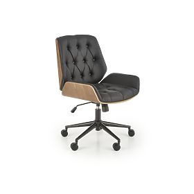 Fauteuil de bureau GAVIN noyer / noir (1p=1pc), Halmar