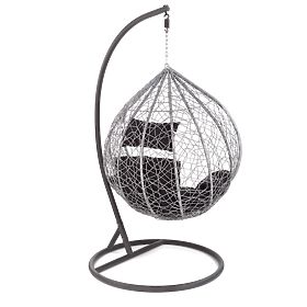 Fauteuil de jardin EGGY gris / noir (3p=1ks)