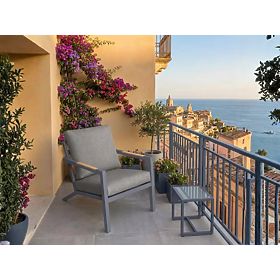 Fauteuil de jardin en aluminium MISTERIOSO siège confortable