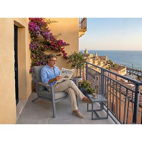 Fauteuil de jardin en aluminium MISTERIOSO siège confortable