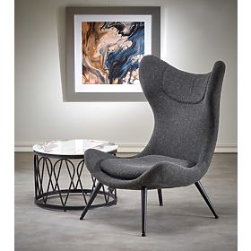 Fauteuil de relaxation ATLANTIS anthracite / noir, Halmar