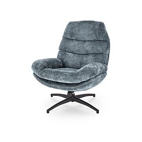 Fauteuil de relaxation DARIO avec repose-pieds et fonction basculante, bleu (1p=1pc), Halmar