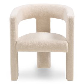 Fauteuil de relaxation Lory, bouclé, beige, lectus