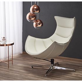 Fauteuil relax LUXOR blanc, Halmar