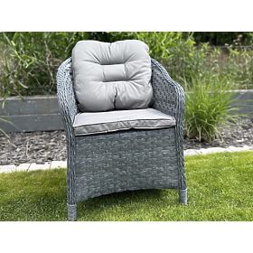 Fauteuil de terrasse en résine tressée MODERNO gris
