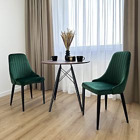 Fauteuil en velours LORIENT VELVET vert foncé