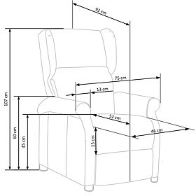 Fauteuil relax AGUSTIN 2 bleu