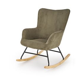 Fauteuil relax BELMIRO avec fonction de balancement, olive (1p=1pc), Halmar