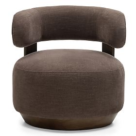 Fauteuil Relax Dolce, formes arrondies, espresso brun, noyer, lectus