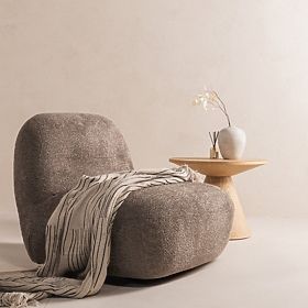 Fauteuil relax Giorgia avec base pivotante, brun-gris, lectus