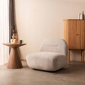 Fauteuil de relaxation Giorgia avec base pivotante, gris beige, lectus