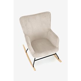 Fauteuil de relaxation BELMIRO avec fonction rocking-chair, crème, Halmar