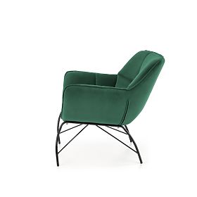 Fauteuil rembourré BELTON - vert bouteille, Halmar