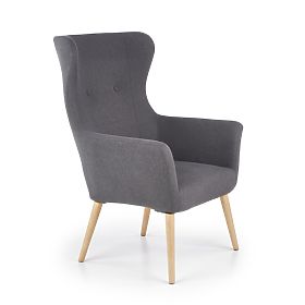 Fauteuil rembourré COTTO - gris foncé, Halmar