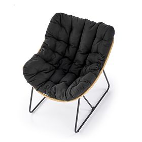 Fauteuil WHISPER - noir / naturel