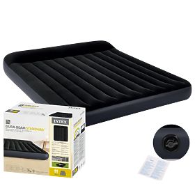 Grand matelas gonflable pour deux 203x183x25 cm lit avec appui-tête INTEX 64144, INTEX