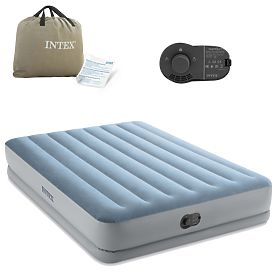 Grand matelas gonflable pour deux personnes 203x152x36 cm avec pompe électrique intégrée lit INTEX 6, INTEX