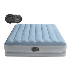 Grand matelas gonflable pour deux personnes 203x152x36 cm avec pompe électrique intégrée lit INTEX 6, INTEX