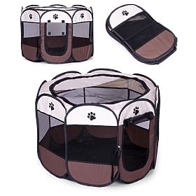Grand parc textile pour chien et chat