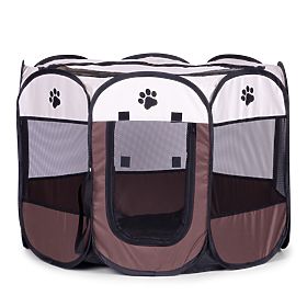 Grand parc textile pour chien et chat
