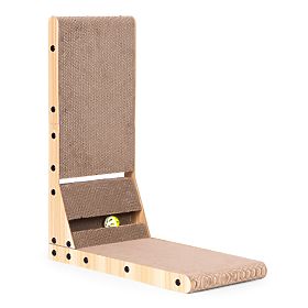Griffoir en carton pour chats, lit d'angle en carton avec jouet Petsi, PETSI