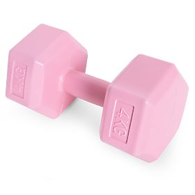 Haltères hexagonales ensemble 2x4 kg poids pour fitness rose ModernHome