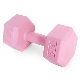 Haltères hexagonaux ensemble de 2x3 kg poids d'entraînement fitness rose ModernHome