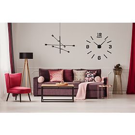 Horloge murale Diy BAST 3D noire