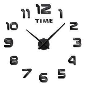 Horloge murale DIY NEPRI 65 - 130 cm - noir 3D