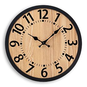 Horloge murale en bois style loft ABBAS 35 cm