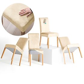 Housse de canapé RESTILO SENTO couleur beige clair style classique lisse