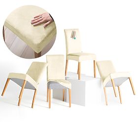 Housse de canapé RESTILO SENTO couleur crème style classique lisse