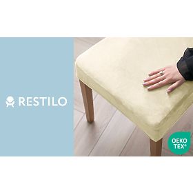 Housse de chaise RESTILO SENTO couleur crème style classique lisse