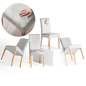 Housse de canapé RESTILO SENTO couleur gris lisse style classique