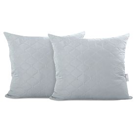 Housse décorative pour coussin RESTILO AXEL gris style classique en microfibre 50x60