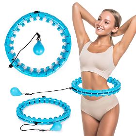 Hula hoop avec élément de massage et poids supplémentaire pour exercices de fitness, MODERNHOME
