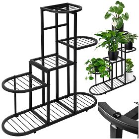 Jardinière en métal loft STIGAN noire