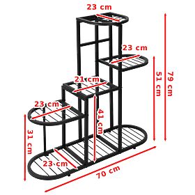 Jardinière en métal loft STIGAN noire