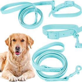 Laisse et collier pour chien PJ-078 bleu L, PuppyJoy