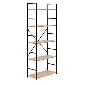 Large étagère moderne en bois LOFT avec 5 étagères