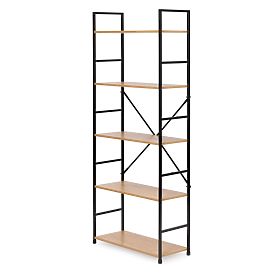 Large étagère moderne en bois LOFT avec 5 étagères