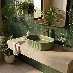Lavabo de meuble Rea Vanda Pistachio Matt, Rea