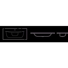 Lavabo de meuble à une seule cuve 100 cm