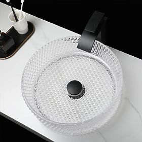 Lavabo en verre Rea Cristal Transparent 35, Rea