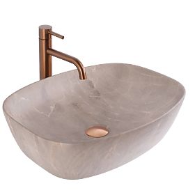 Lavabo intemporel Rea Freja Beige, Rea